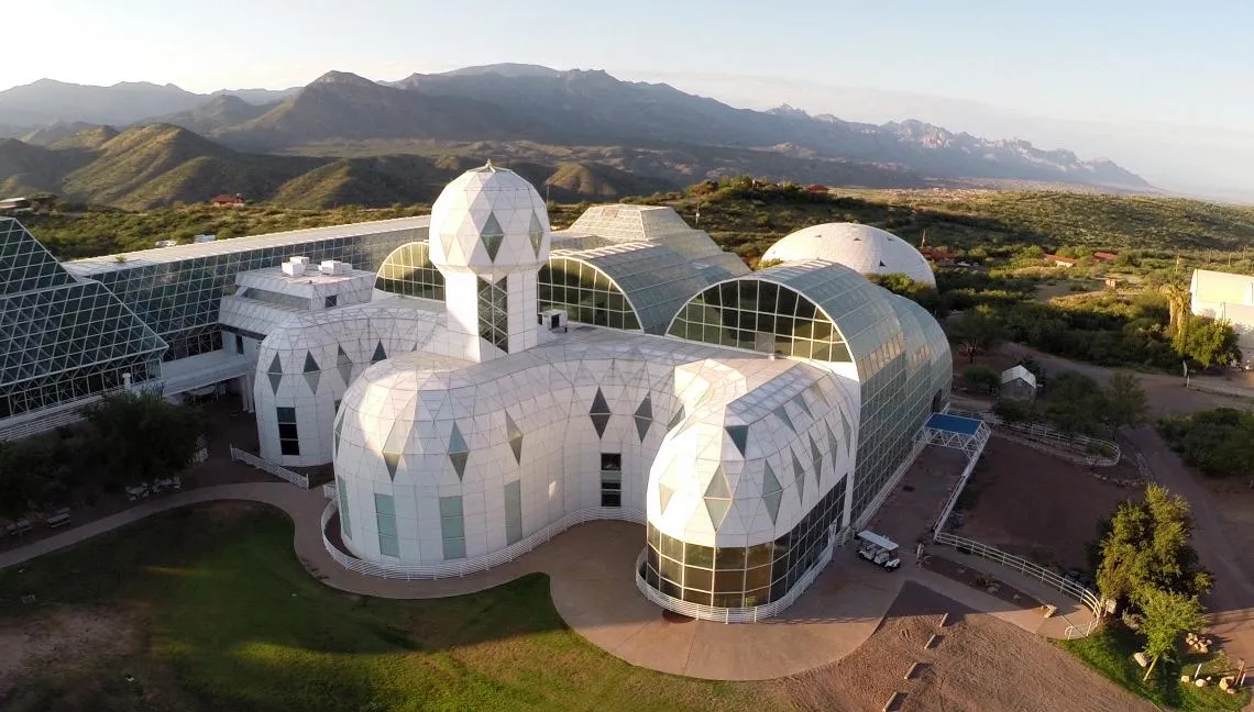 Exterior photo of Biosphere 2