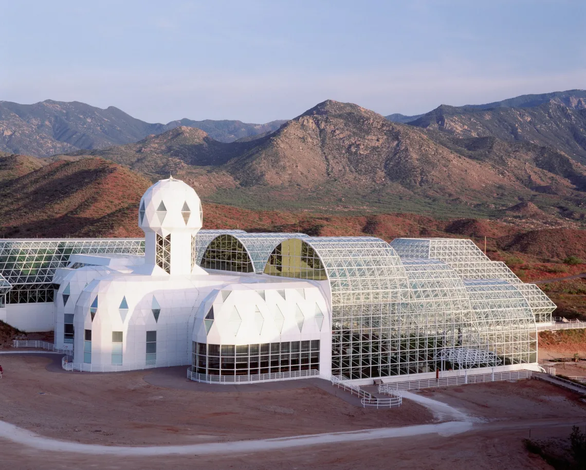 Exterior photo of Biosphere 2